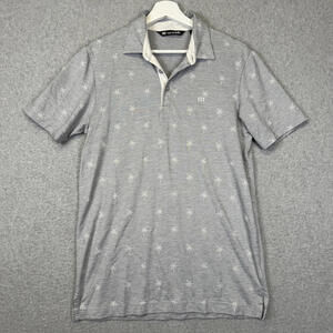 Travis Mathew Men's Size Small Grey Cotton Blend Short Sleeve Performance Polo